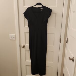 Dkny Black Sheath Jumpsuit with Cap Sleeves for Cocktail